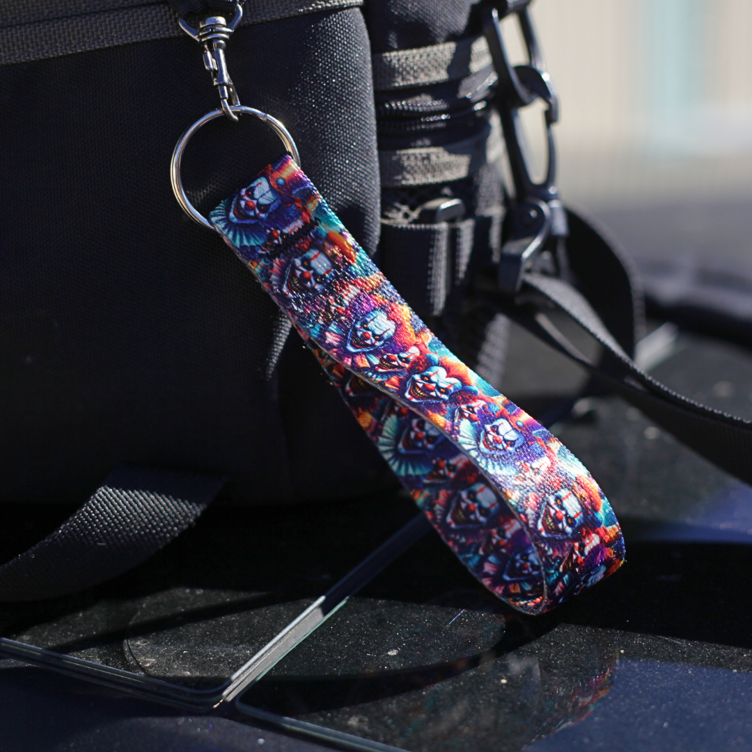 Evil Clowns Keychain Wrist Lanyard – product close-up
