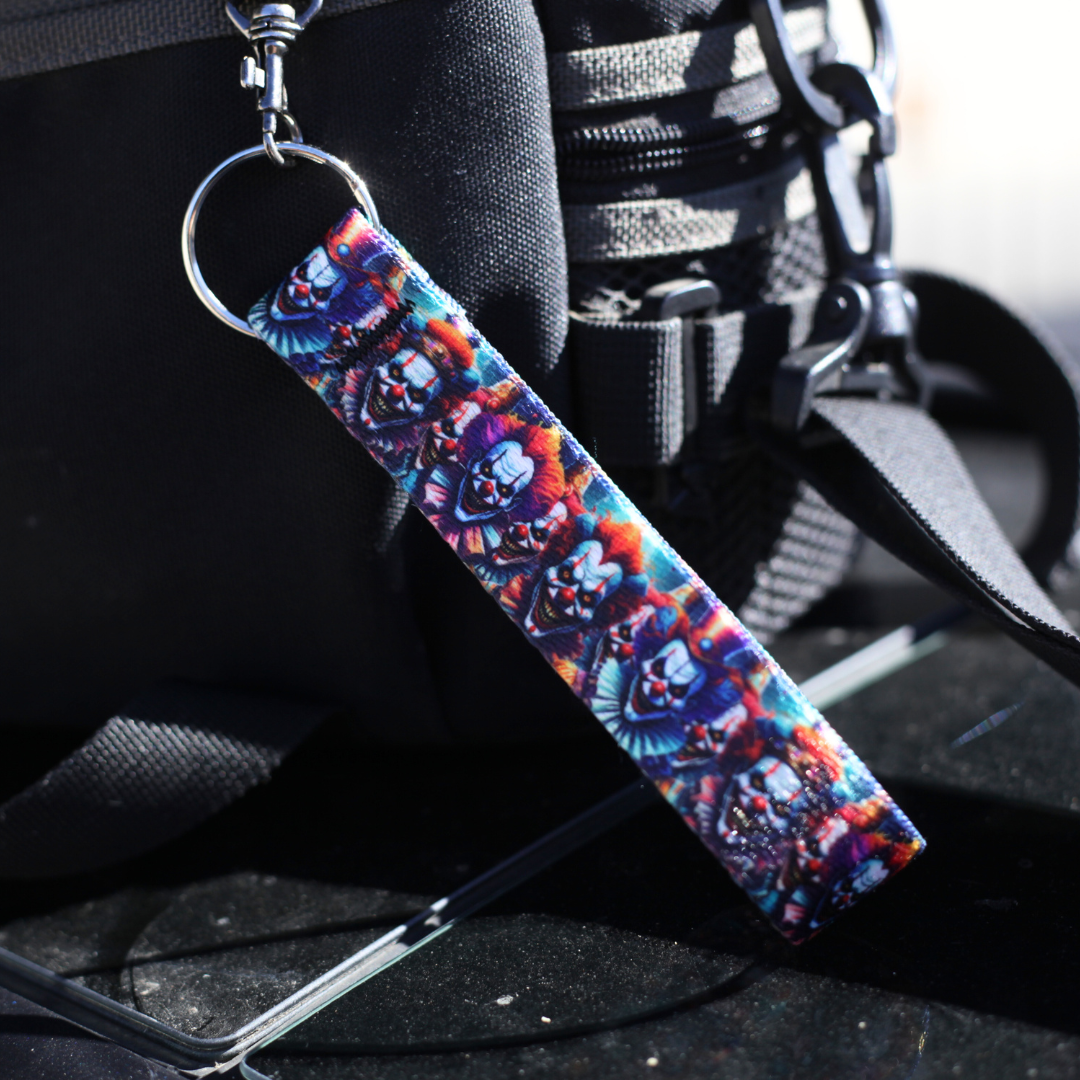 Evil Clowns Keychain Wrist Lanyard – product close-up