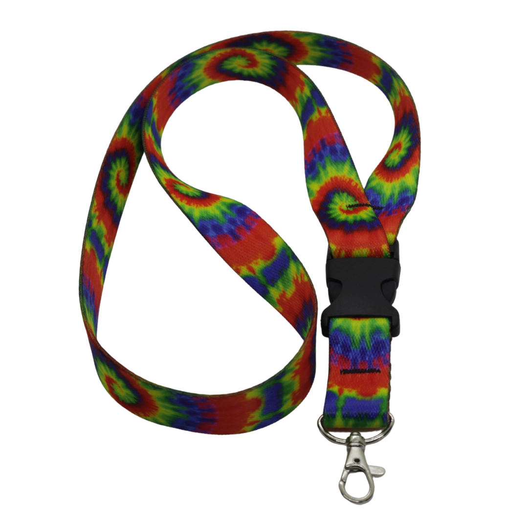 Psychedelic Lanyards – product close-up | Northwest Straps, made in Oregon