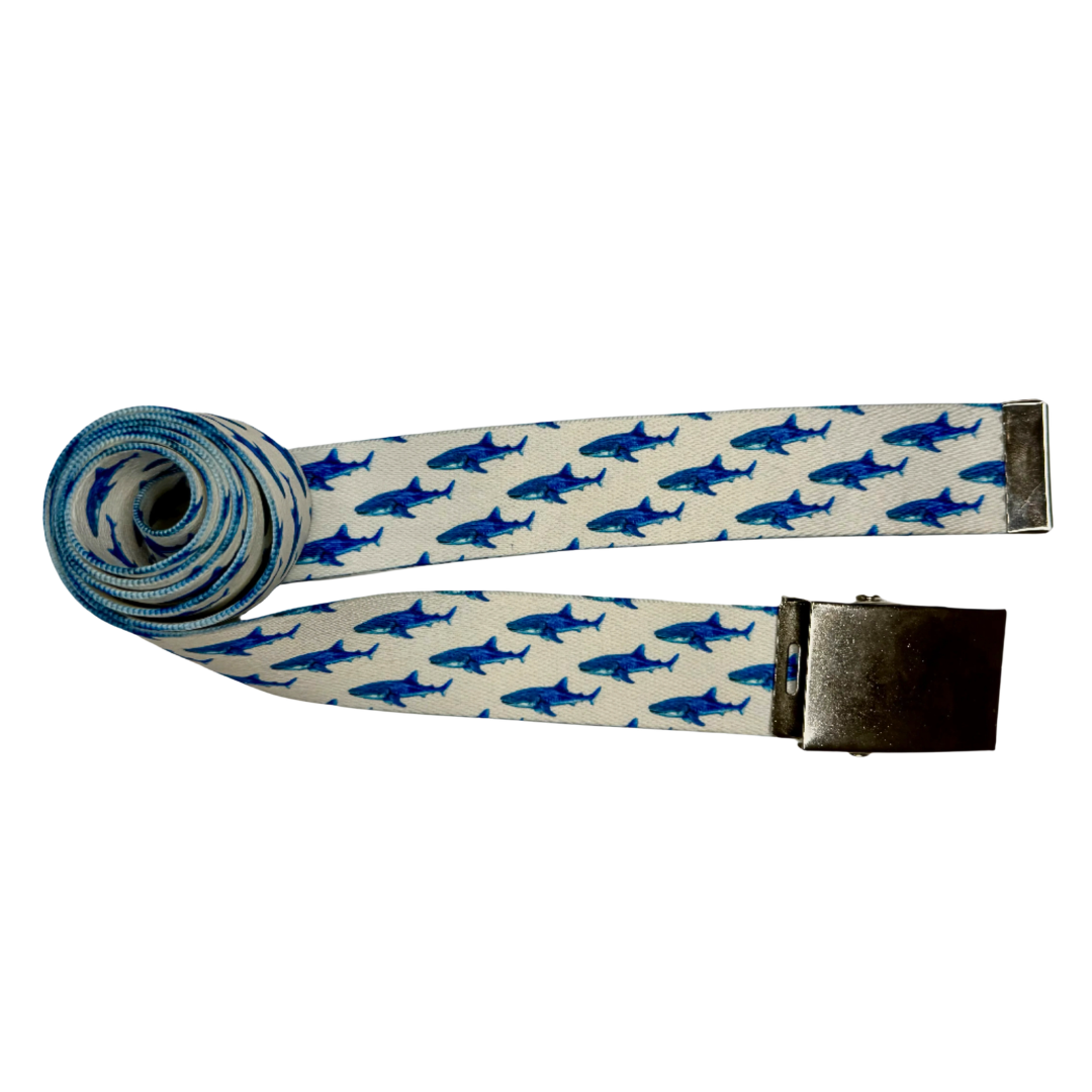 1" Slim Blue Whale Shark Belt