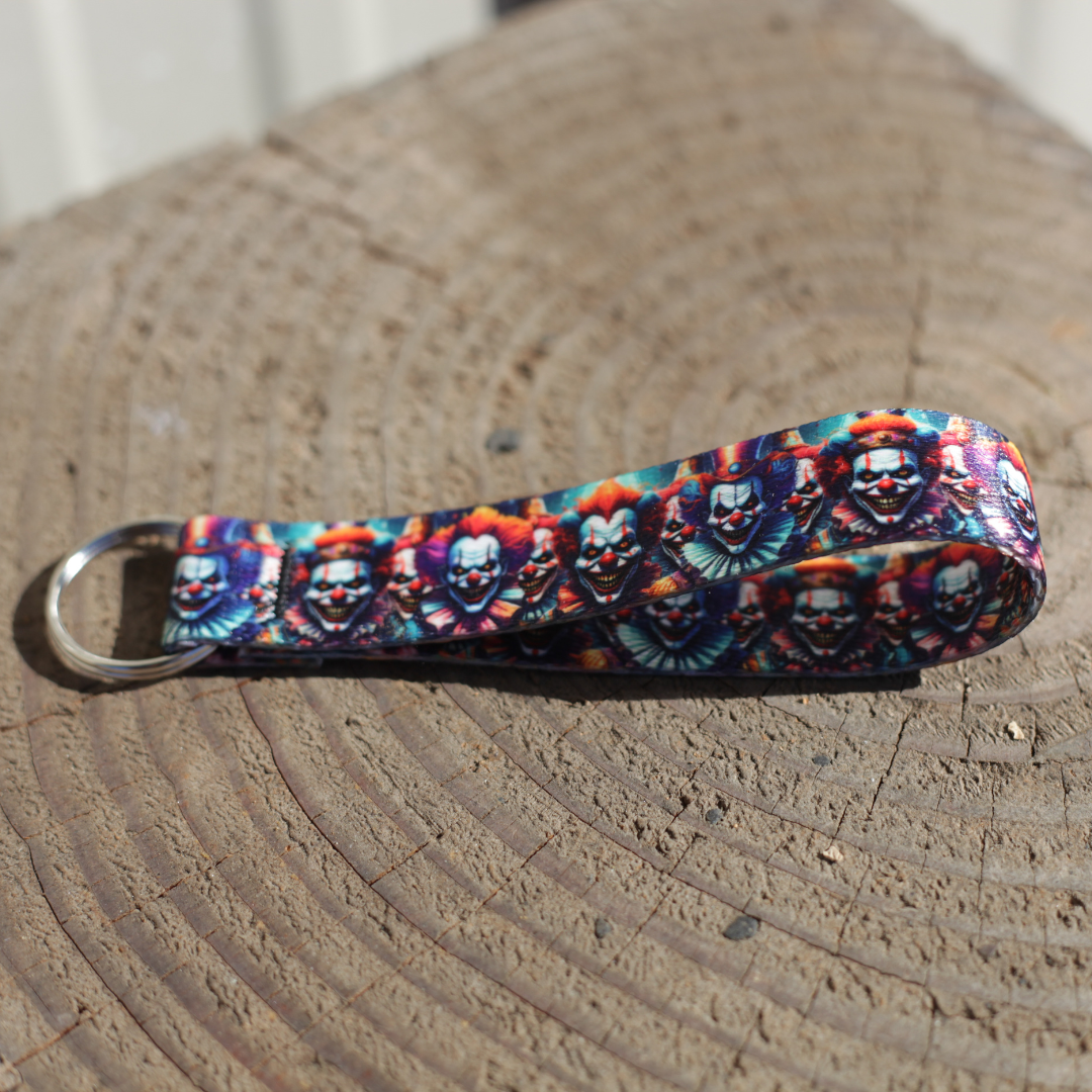 Evil Clowns Keychain Wrist Lanyard – product close-up