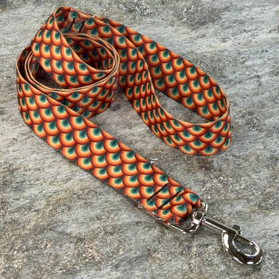 Arcs Retro Pattern Dog Leash