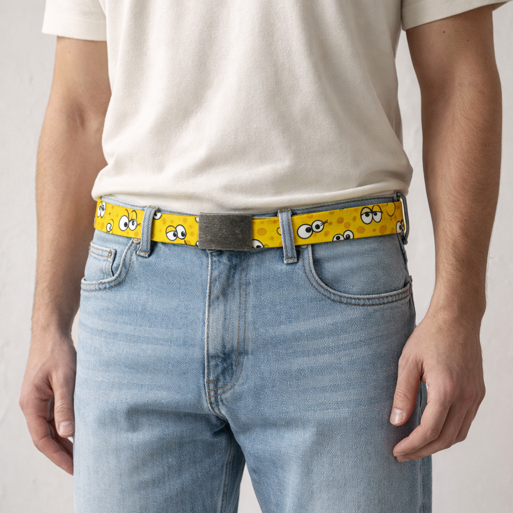 Simple Sponge Belt – worn with jeans