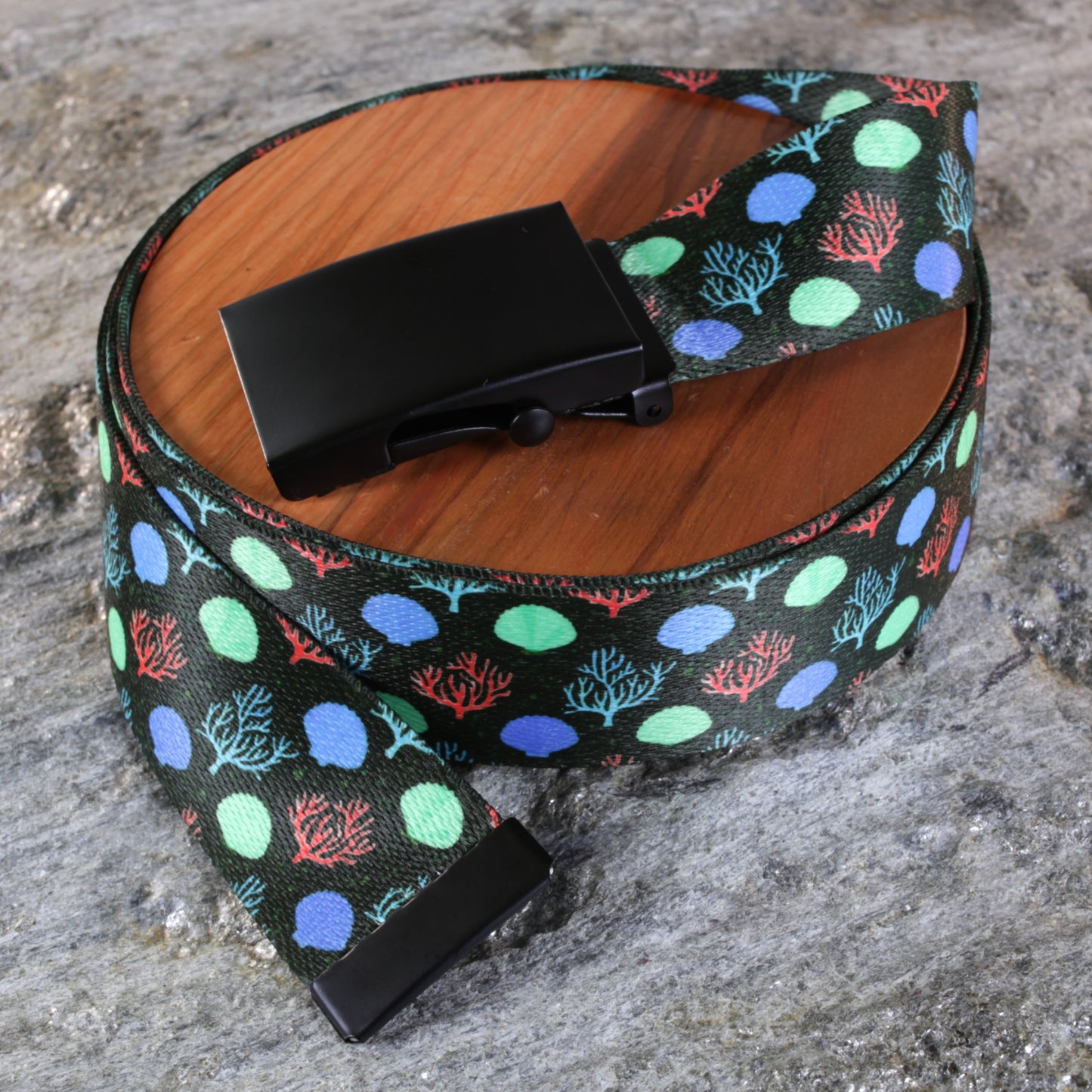 1" Slim Coral Belts – Ocean-Inspired Pattern Designs