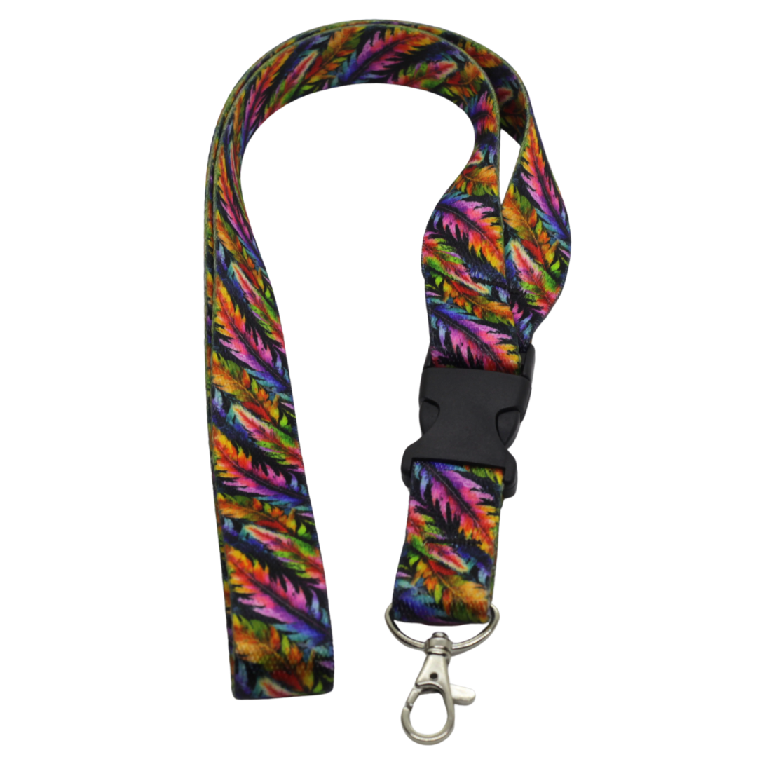 Nature-Inspired Lanyards – Iridescent Feathers