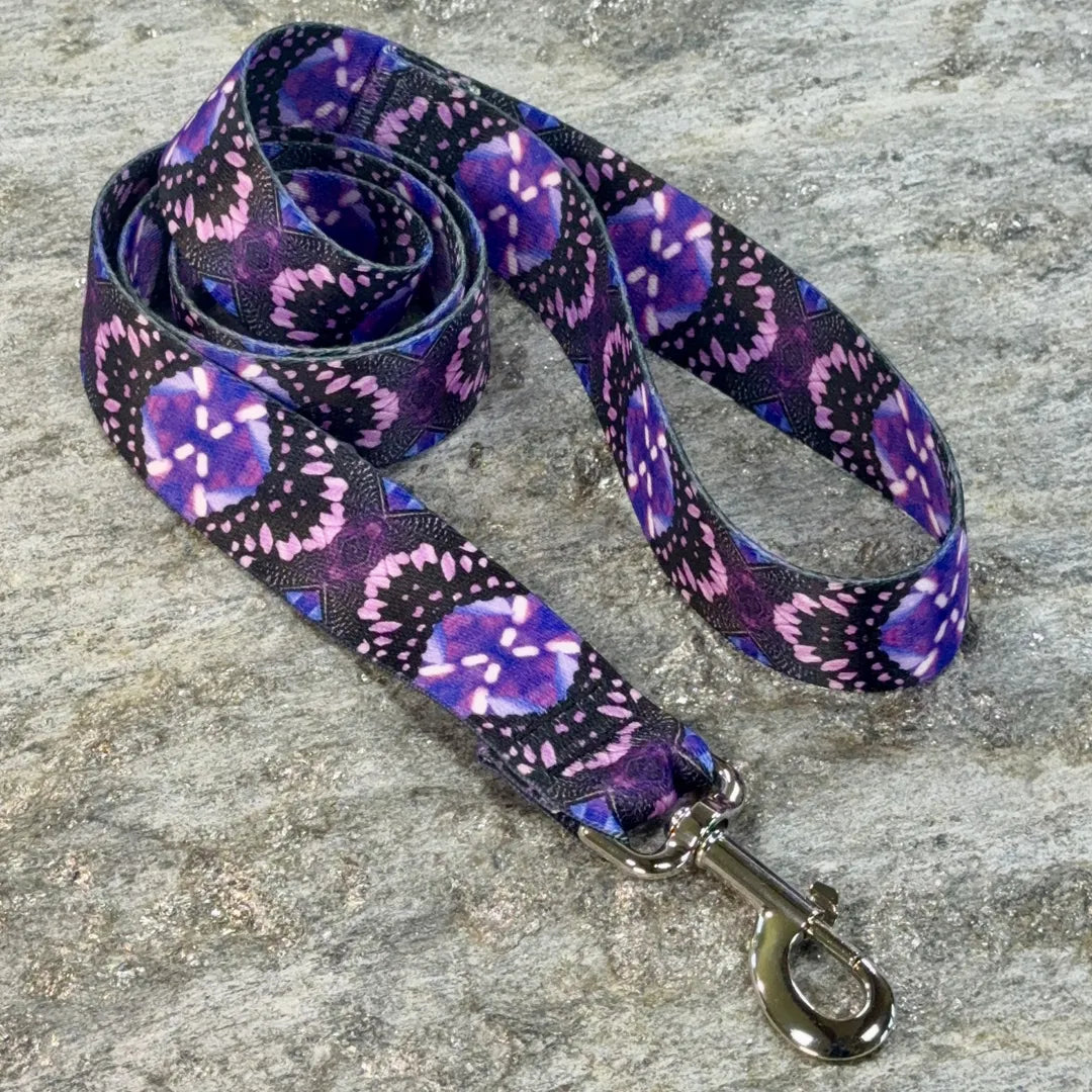 Purple Wings Pattern Dog Leash
