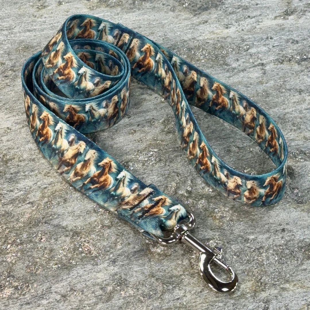 Wild Horses Print Dog Leash
