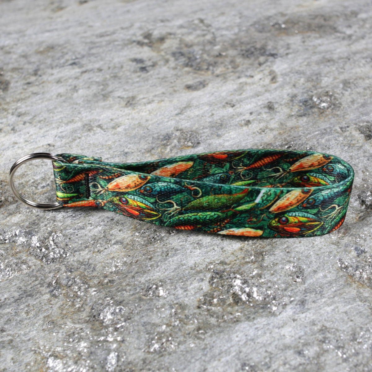 Fish Inspired Keychain Wristlet – Angler | Northwest Straps, made in Oregon