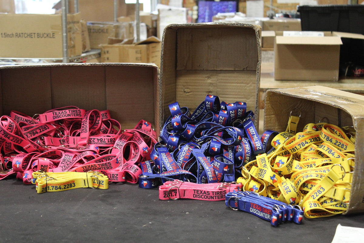 Custom printed key chains by Northwest Straps, made in Oregon