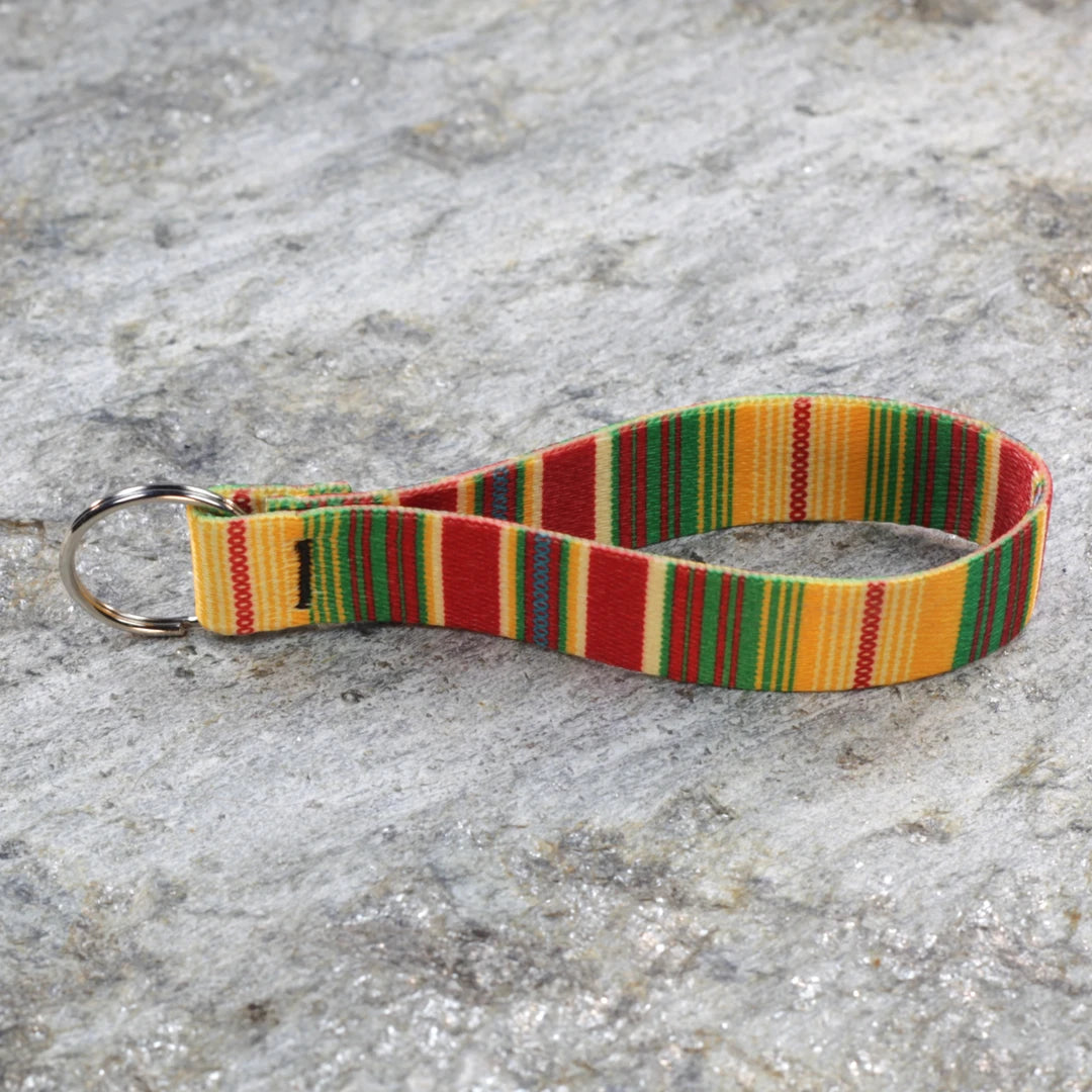 Serape Blanket Keychain Wristlet – Colorful Woven-Style Key Wrist Strap That Stands Out