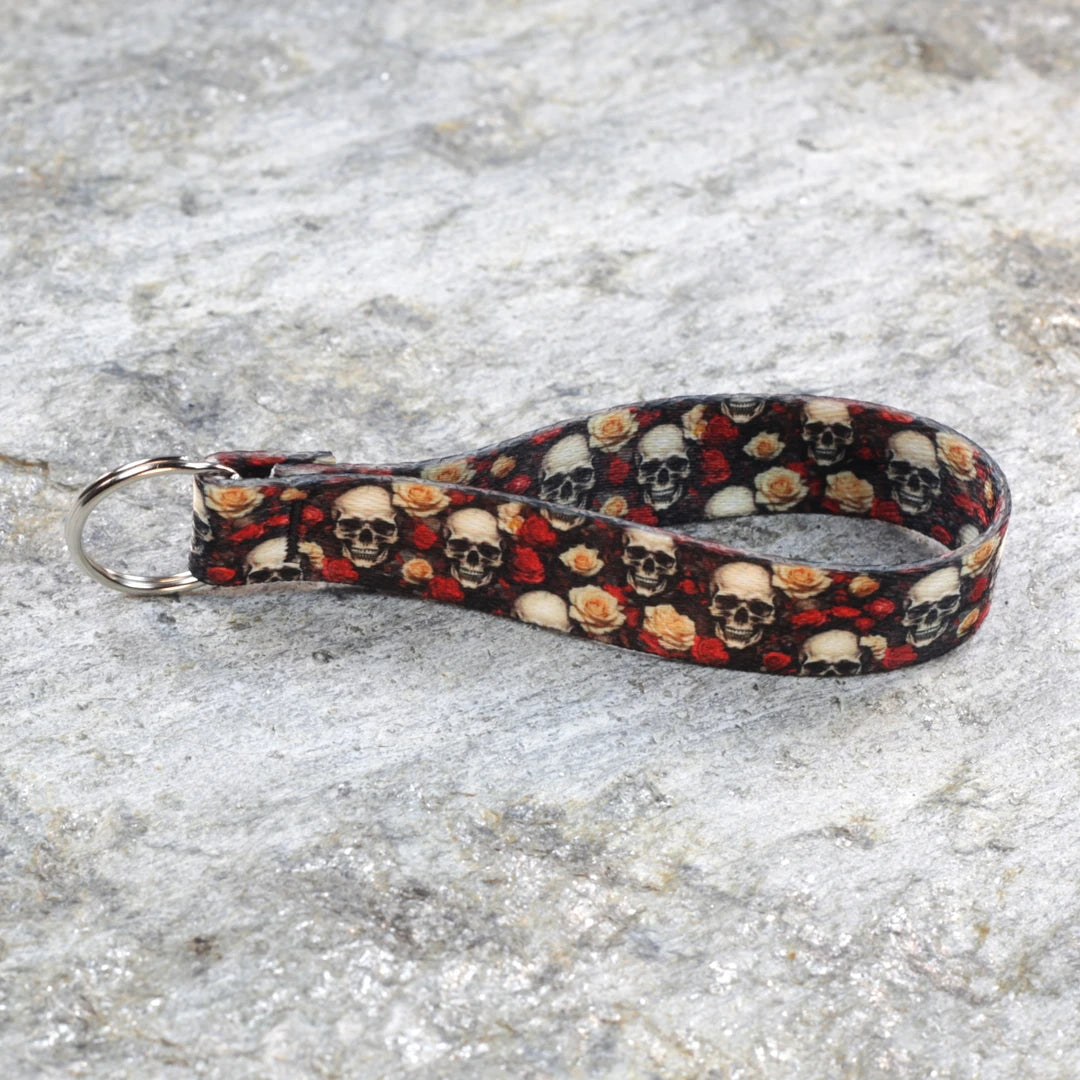 Skulls Key Fob, Perfect for backpack or purse. Goth or Punk accessory