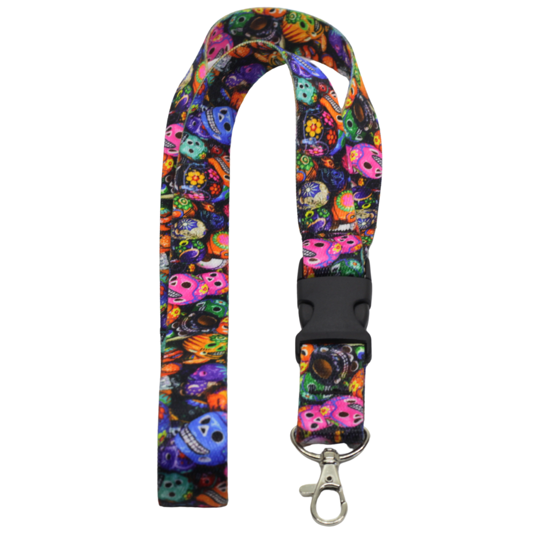 Día de los Muertos + Serape & Folk Art Lanyards – Sugar Skulls | Northwest Straps, made in Oregon