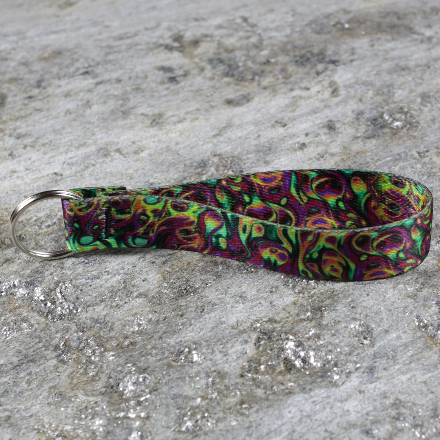 80's Inspired Keychain Wristlet – Retro Style Wrist Strap for Keys & Bags
