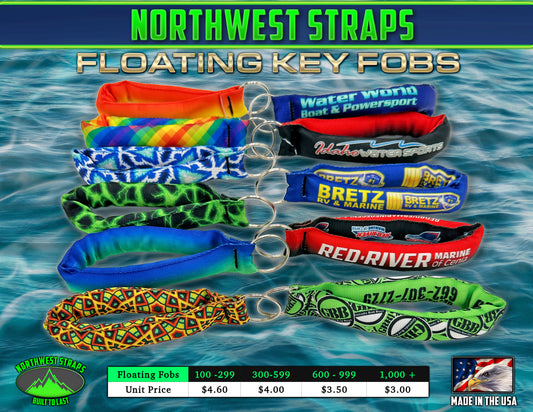 Floating wrist straps you can count on. Floating keyfob flyer