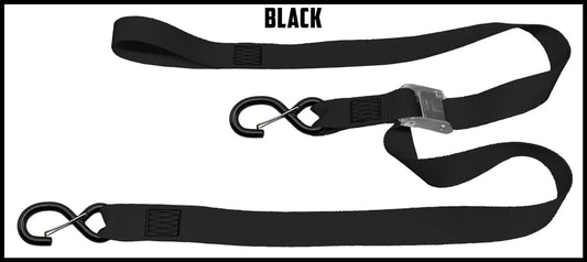 Black 1.5 inch custom picture quality polyester webbing cam strap. Design by Northwest Straps.