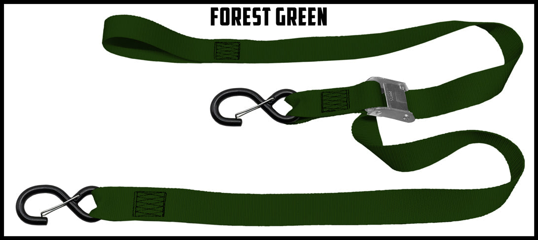 forest green 1.5 inch custom picture quality polyester webbing cam strap. Design by Northwest Straps.
