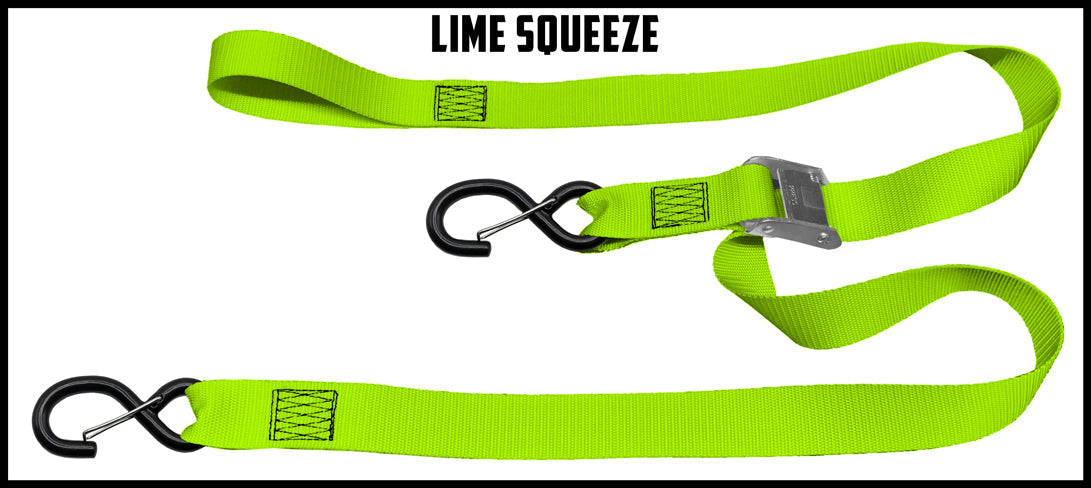 lime squeeze green yellow 1.5 inch custom picture quality polyester webbing cam strap. Design by Northwest Straps.