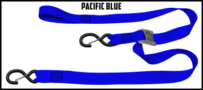 Pacific blue 1.5 inch custom picture quality polyester webbing cam strap. Design by Northwest Straps.