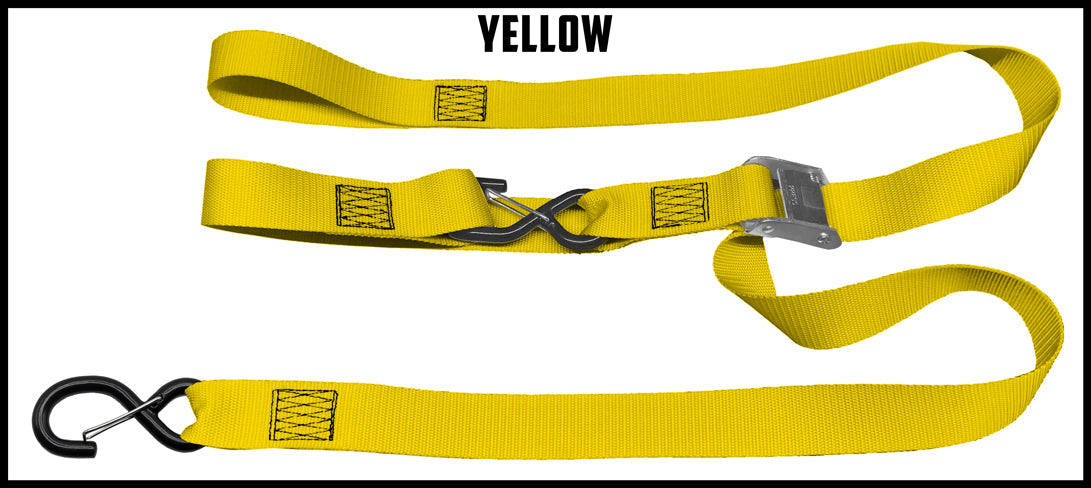 Yellow 1.5 inch custom picture quality polyester webbing cam strap. Design by Northwest Straps.