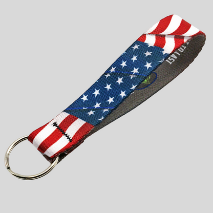 American Flag Car Keychain Wrist Lanyard