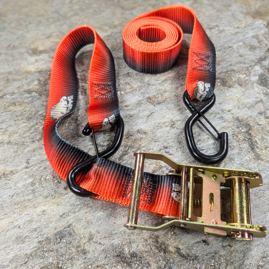 Oregon State Beaver Ratchet Straps — 1.5" x 6' with Soft Loops (Pair)