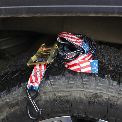 Old Glory - 1.5" American Flag Ratchet Strap