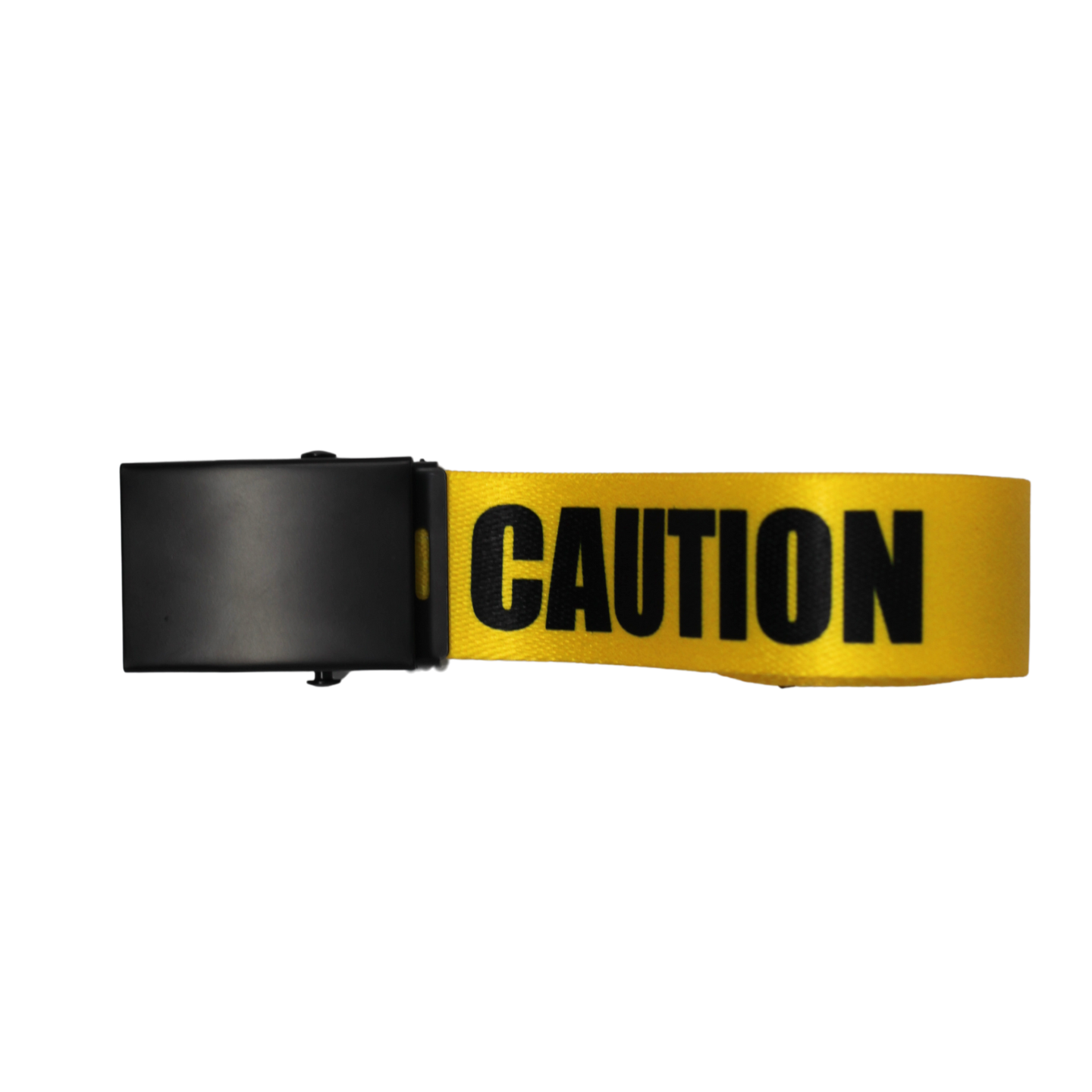 Caution Tape Belt - Black Buckle