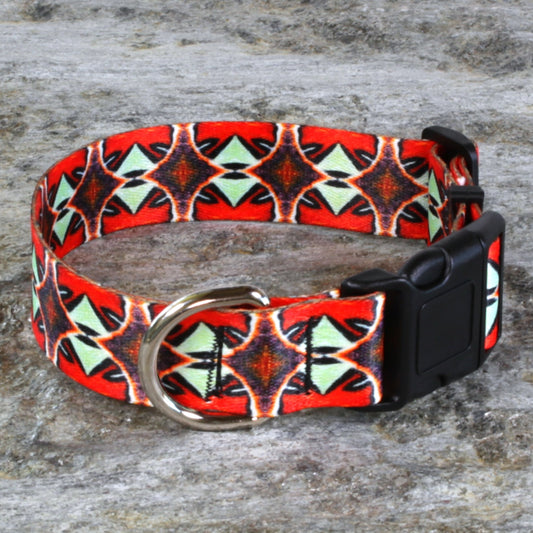 Amazing Tribal Dog Collar – Diamond Ikat Design