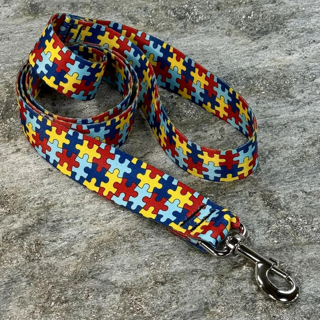 Autism Awareness Puzzle Piece Dog Leash