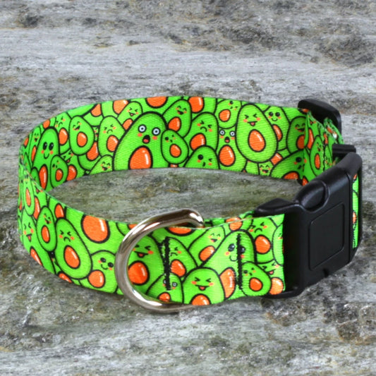 Avocados Full Flood Dog Collar – Kawaii Cartoon Pattern