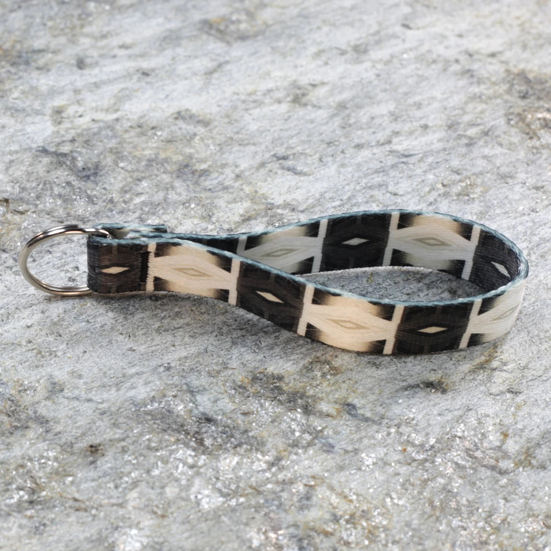 Textile Inspired Keychain Wristlet – Woven Style Key Wrist Strap