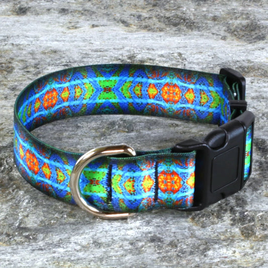 Bliss Dog Collar – Tribal Ikat Geometric Pattern