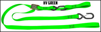 High visibility green 1 inch custom picture quality polyester webbing camstrap. Design by Northwest Straps.