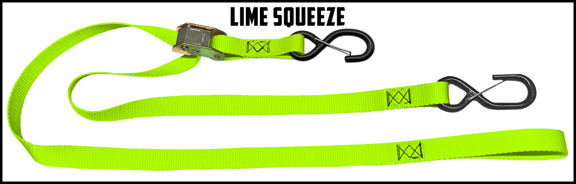Lime squeeze green and yellow 1 inch custom picture quality polyester webbing camstrap. Design by Northwest Straps.