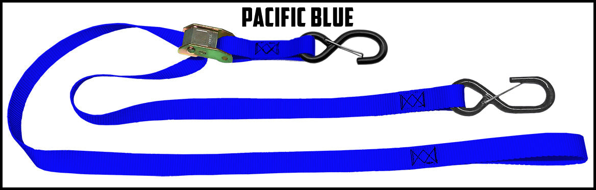 Pacific blue 1 inch custom picture quality polyester webbing camstrap. Design by Northwest Straps.