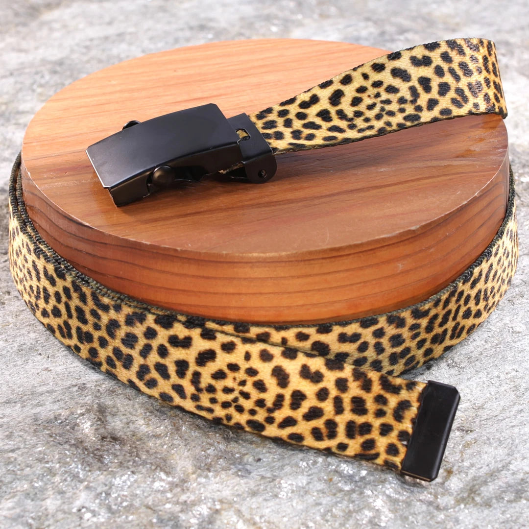 1" Slim Cheetah Print Belt – Classic Animal Pattern