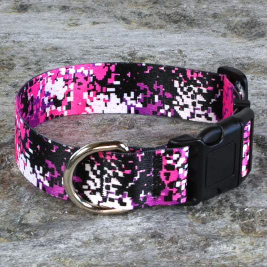 Digi Camo Pink Dog Collar