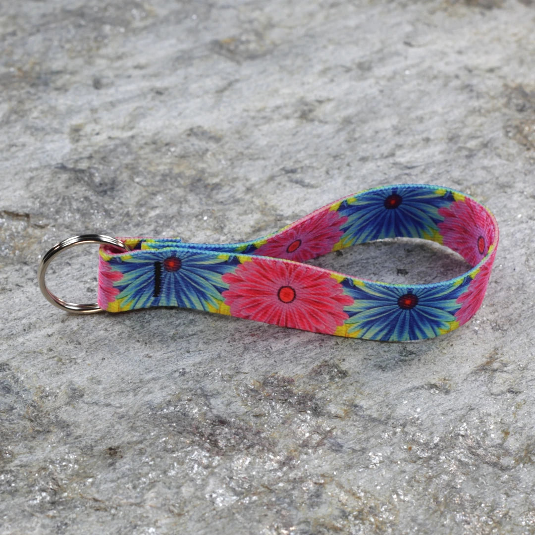Floral Keychain Wristlet – Bright, Stylish Wrist Strap for Keys & Bags