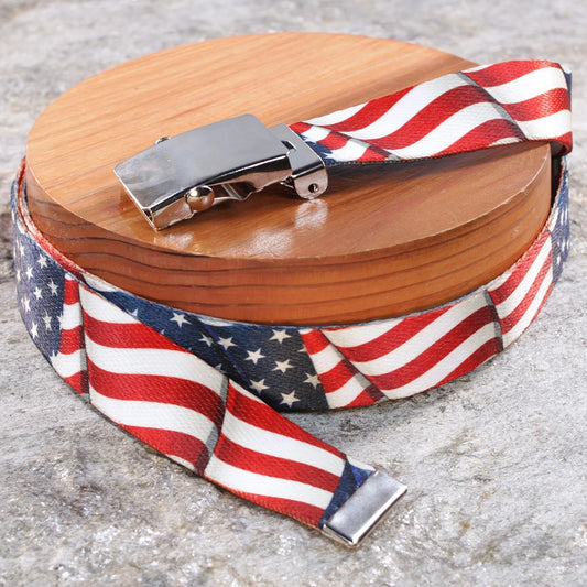 1" Slim Old Glory - American Flag Belt Multiple Buckle Options