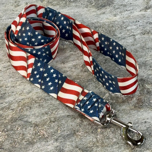 Old Glory American Flag Dog Leash