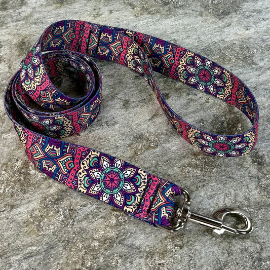 Painted Plume Mandala Dog Leash