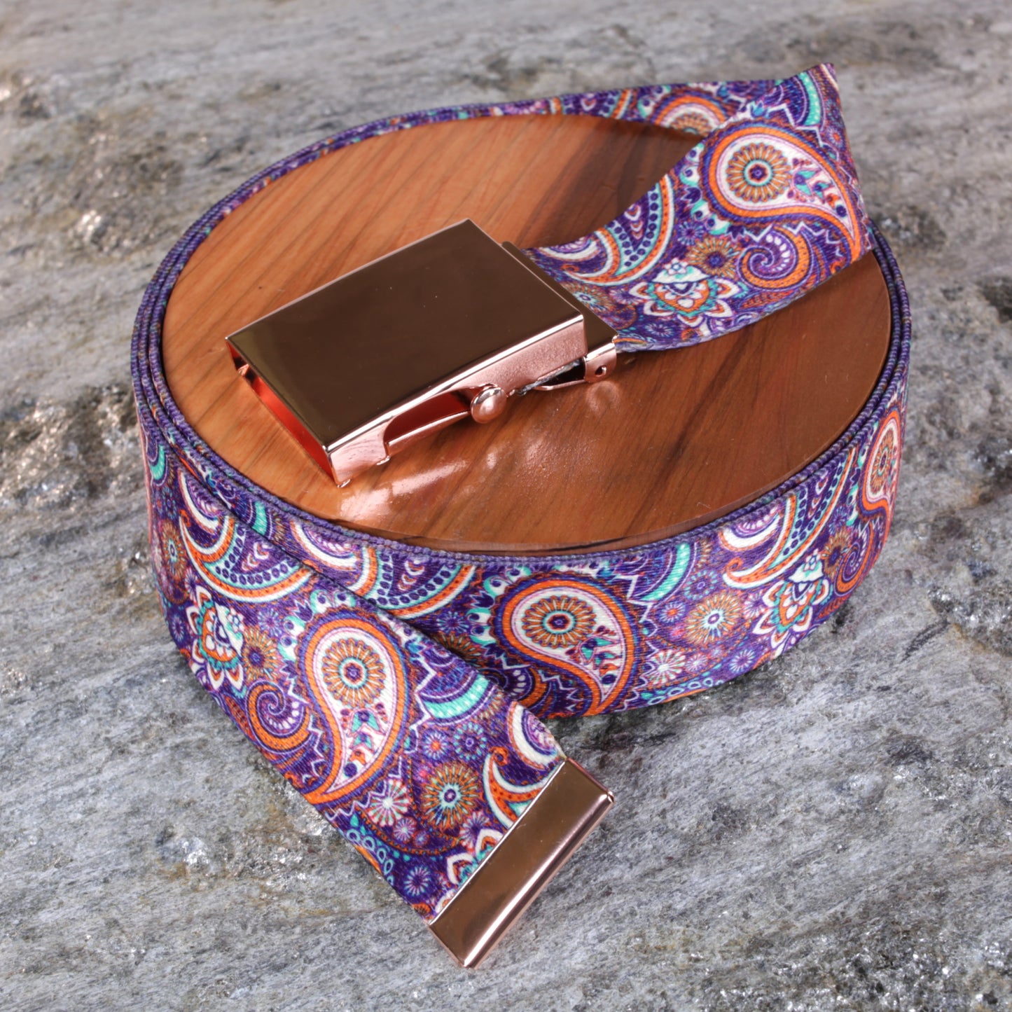 1.5" Purple Paisley Belt