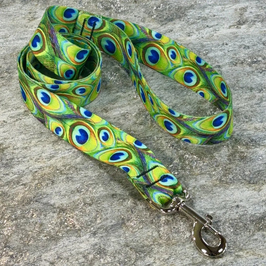 Peacock Feather Pattern Dog Leash