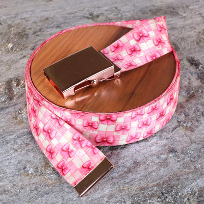 1.5" Pink Bow Belts