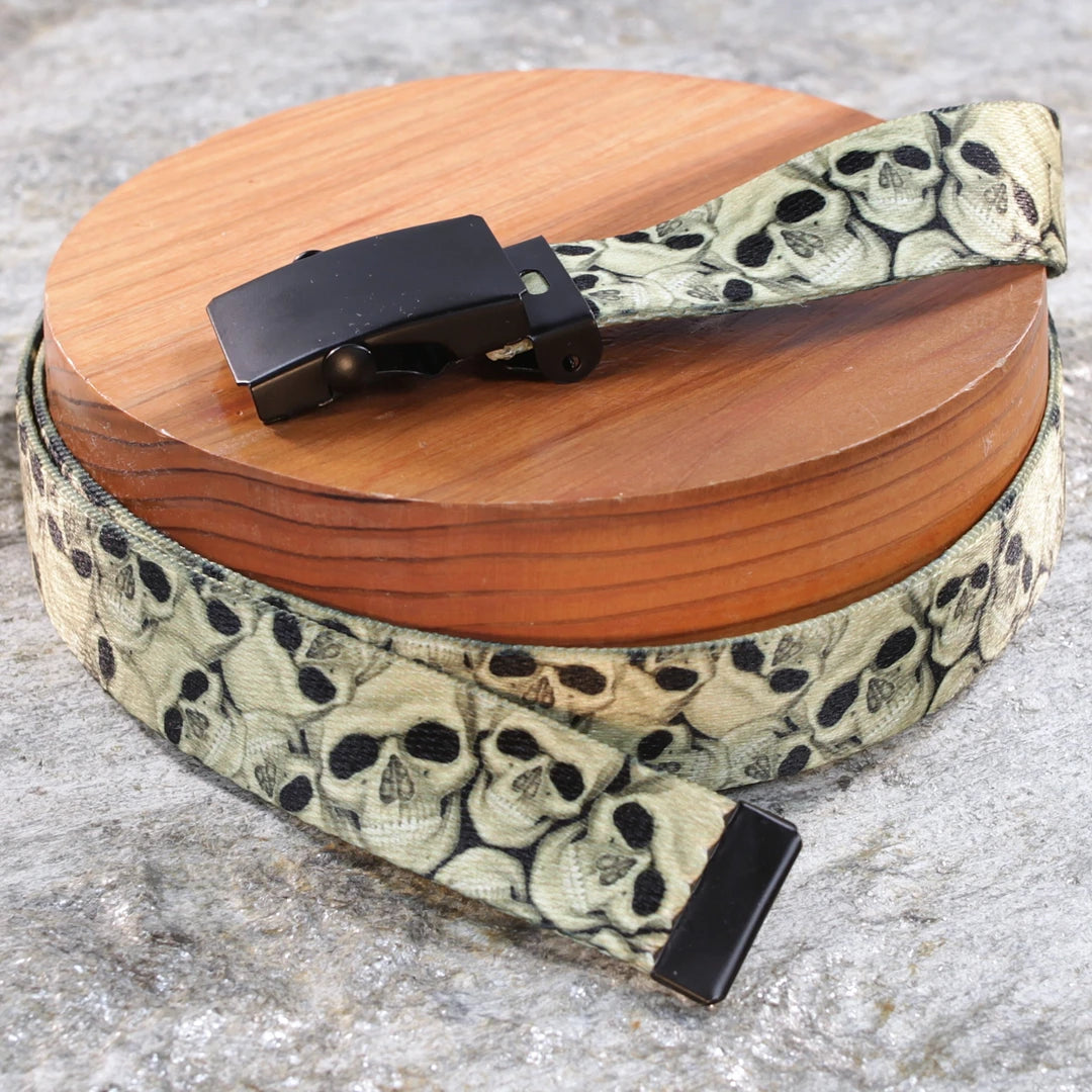 1" Slim Skulls Belt – Horror Fashion, Goth Goals