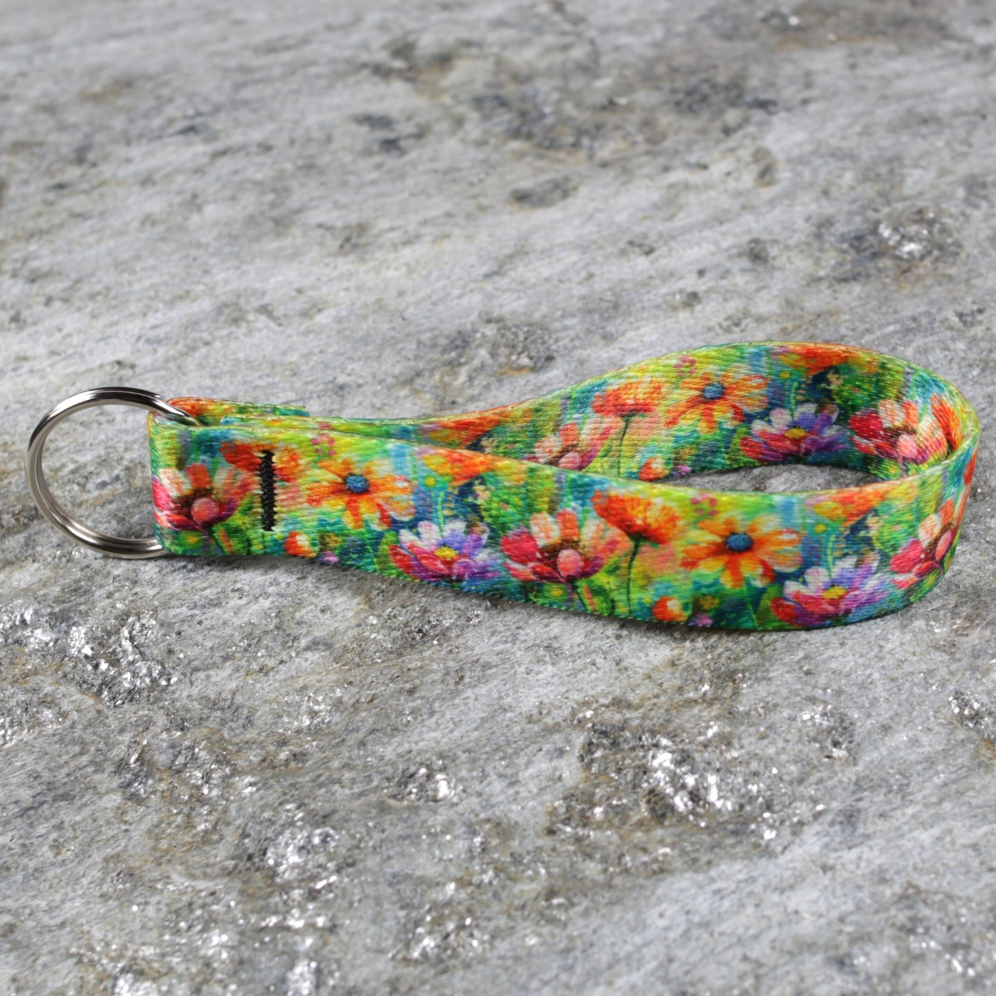 Floral Keychain Wristlet – Bright, Stylish Wrist Strap for Keys & Bags