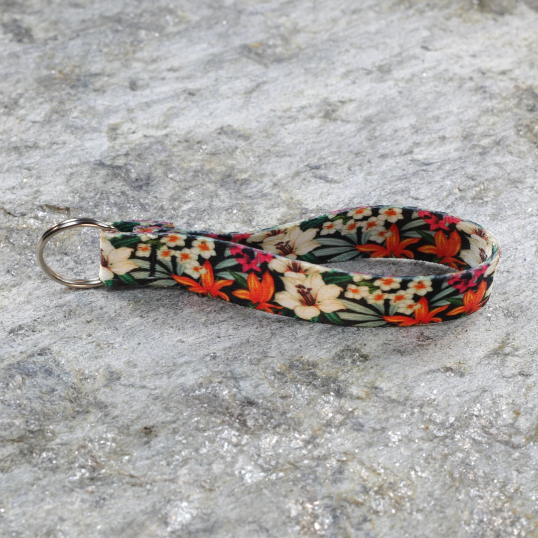 Floral Keychain Wristlet – Bright, Stylish Wrist Strap for Keys & Bags