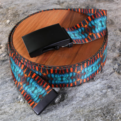 1.5" Western Feathers Belt - Colorful Western-Inspired Adjustable Strap Belt