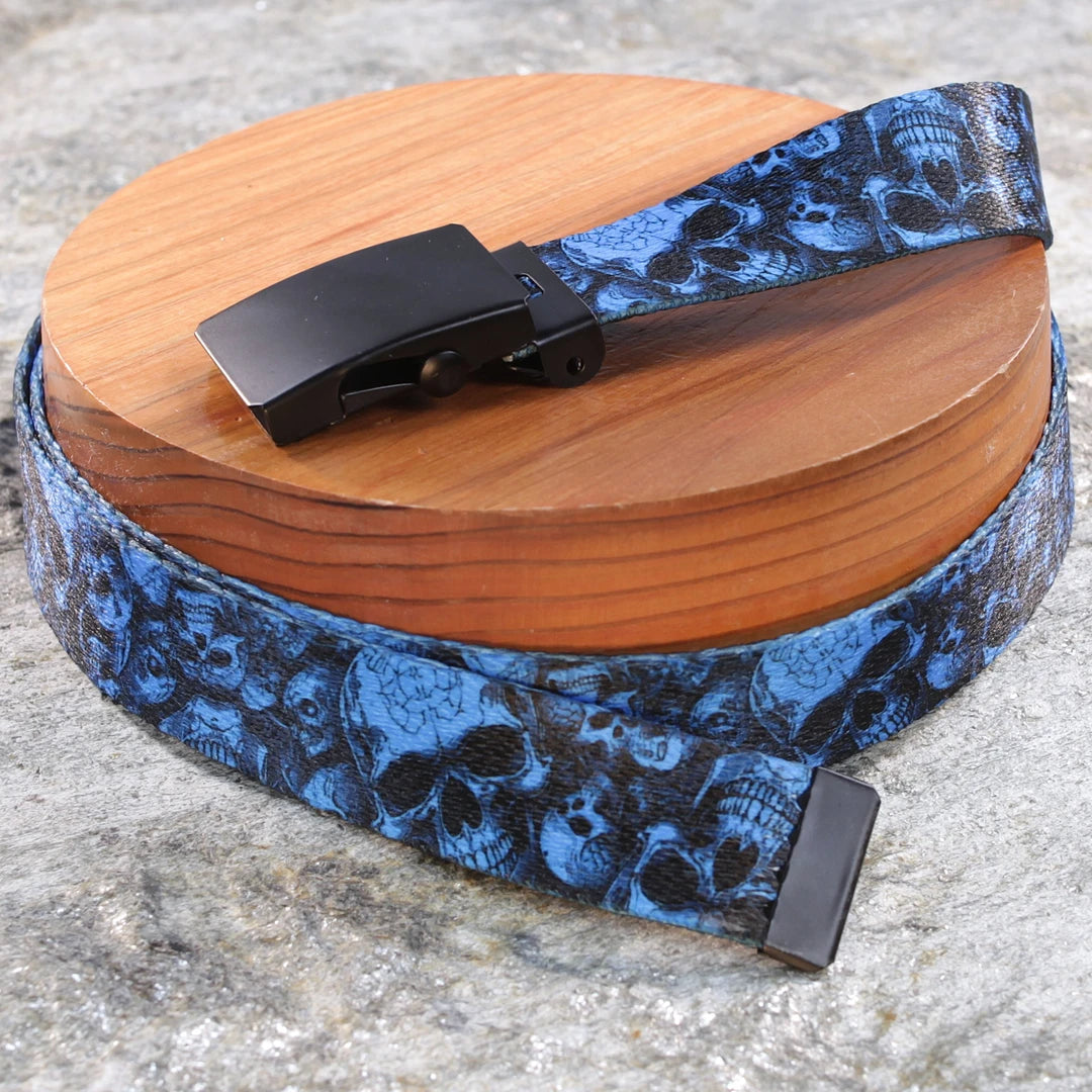 1" Slim Skulls Belt – Horror Fashion, Goth Goals