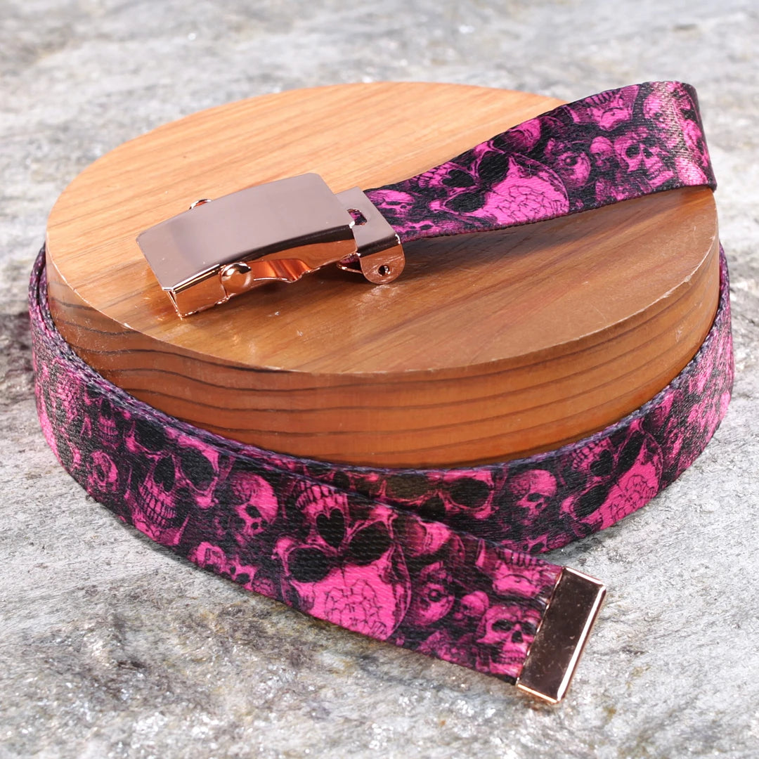 1" Slim Skulls Belt – Horror Fashion, Goth Goals